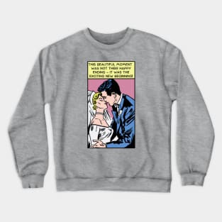 Comic Couple Gets Married Crewneck Sweatshirt